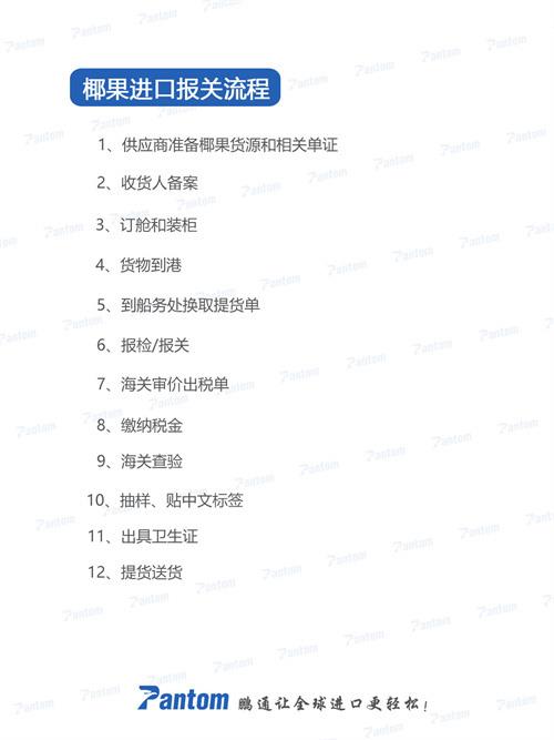 椰果进口报关流程及注意事项